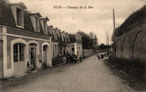 France Puys Chemin de la Mer Vintage Postcard 08.54