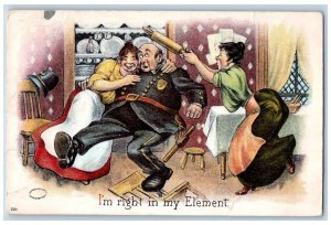 Chicago Illinois IL Postcard I'm Right In My Element Embossed 1909 Antique