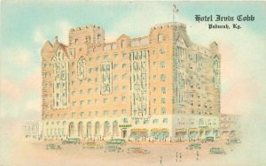 Paducah Kentucky Hotel Bruin Cobb roadside autos Teich 1940s Postcard 21-11825