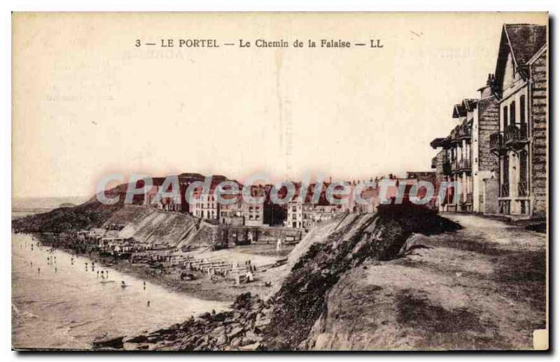 Old Postcard Le Portel Le Chemin De La Falaise