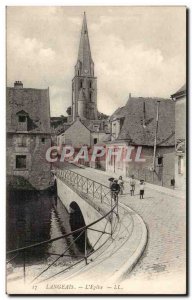 Old Postcard Langeais The church
