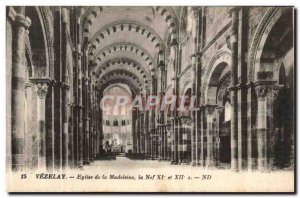 Postcard Old Vezelay Madeleine Church The Nave