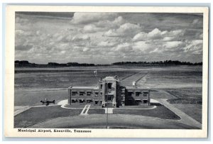 c1920's Municipal Airport Building Control Tower Knoxville Tennessee TN Postcard