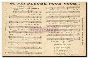 Old Postcard If I & # 39ai cry for you Millandy Georges Rene Buxeuil