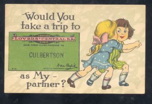 TAKE A TRIP TO CULBERTSON NEBRASKA CHILDREN 1916 VINTAGE POSTCARD