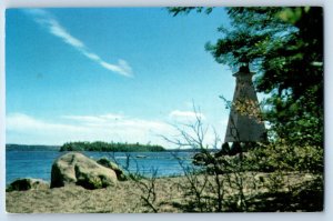 1960 St. John River New Brunswick Canada Vintage Postcard Oak Point Unposted