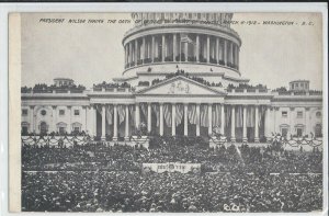 1913 President Wilson Taking the Oath of Office, U.S. Capital, D.C. Postcard