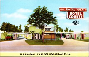 Postcard Royal Palm Hotel Courts in New Orleans, Louisiana