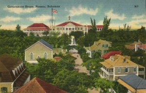 bahamas, NASSAU, Government House (1950s) Postcard