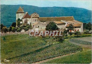 Postcard Modern Surroundings of Cluny Berze la Ville (S & L) Chateau des Moin...