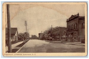 c1910's Central Avenue Street View Lawrence Long Island New York NY Postcard 