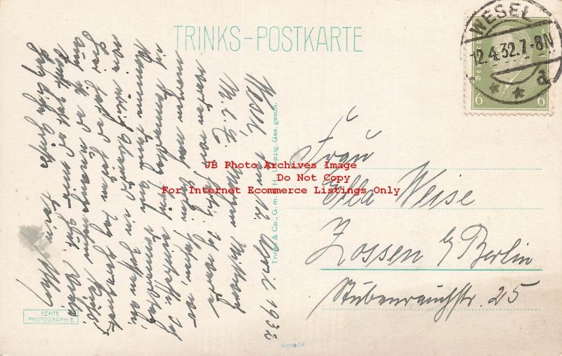 Germany, Wesel, RPPC, Rhein River Steamer, Photo