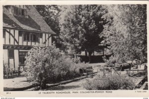 RP: COLCHESTER , Essex , England , 1930-50s ; Le Talbooth Roadhouse ; Exterio...