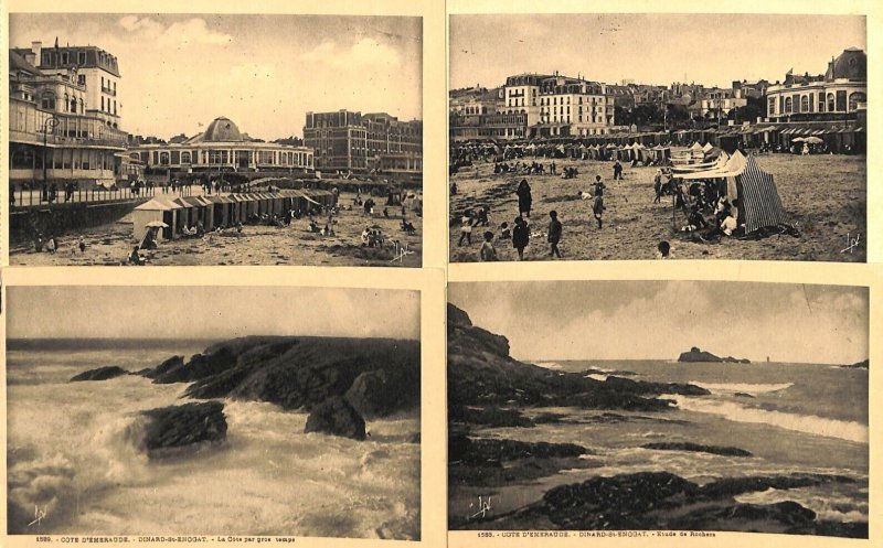 France Emerald Coast Dinard lot of 4 scenic postcards