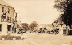 Lincoln ME Candy Kitchen Tailor Shop Storefronts Soldier Monument RPPC