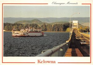 US40 postcard Canada British Columbia Kelowna Fintry Queen ship floating bridge