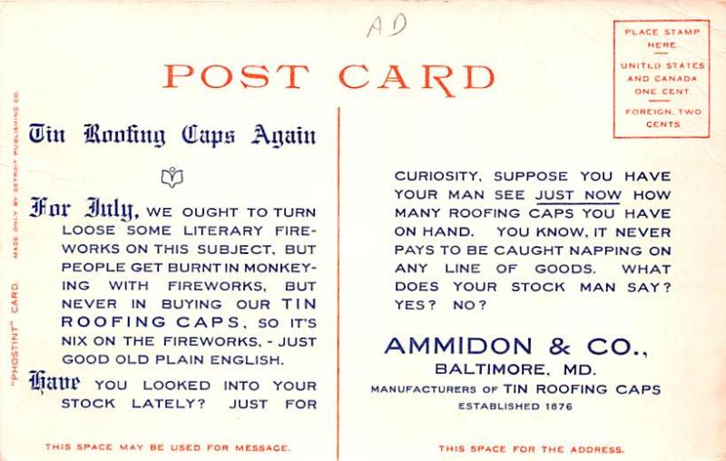 Ammidon & Co Advertising Unused 