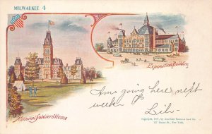 \SOLDIER'S HOME & EXPOSITION BUILDING MILWAUKEE WISCONSIN POSTCARD (1897)
