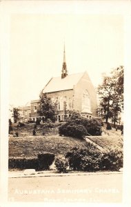H68/ Rock Island Illinois RPPC Postcard c1930s Augustana Seminary Chapel 182