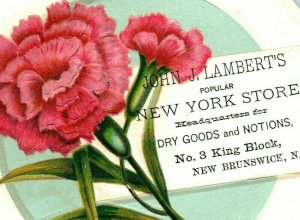 1880's-90's Embossed Die-Cut John Lambert's New York Store Notions Dry Goods 7F