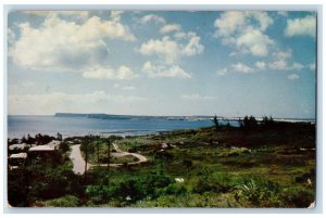 1956 Looking Towards Orote Point Guam, Scenic View Vintage Posted Postcard 