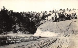 Crawford Nebraska~Smiley Canyon Road (Unpaved) @ Hesitation Point~c1920 RPPC