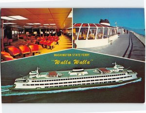 Postcard Walla Walla Washington State Ferry, Washington