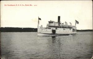 Bath ME Steamer Boat Southport ESS Co c1910 Postcard