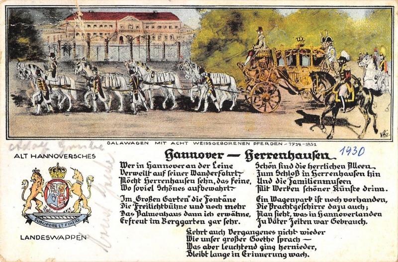 BG36690 hannover herrenhausen chariot nice card  germany