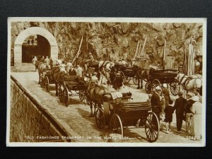 Channel Isle SARK QUAY & Old Fashioned Transport c1934 RP Postcard by Valentine