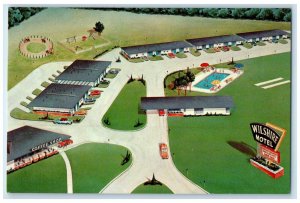 c1950's Aerial View Of The Wilshire Motel Oklahoma City Oklahoma OK Postcard