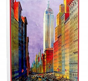 New York Fifth Avenue Postcard Empire State Unused Unposted Poster Reprint E59