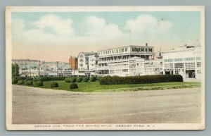 ASBURY PARK NJ SECOND AVE. ANTIQUE POSTCARD