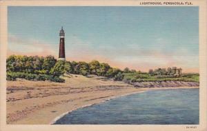 Florida Pensacola Lighthouse 1943 Curteich