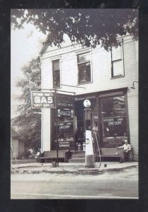 REAL PHOTO IVERIA OHIO DOWNTOWN STORE GAS STATION ADVERTISING OPSTCARD COPY