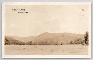 Echo Lake Plymouth VT Vermont RPPC Postcard Y30