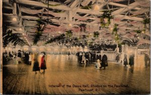 Postcard Interior of Dance Hall at Rhodes on the Pawtuxet in Rhode Island~133434