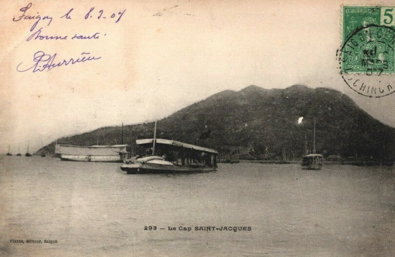 Vietnam Cochinchina Cap Saint-Jacques Vũng Tàu Vung Tau Vintage Postcard 03.86