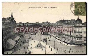 Postcard Old Montpellier Place De La Comedie