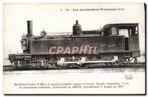 Postcard Old Train Locomotive Machine Tender B 699