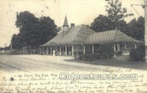 Depot, Bay View, MI, Michigan ,USA Train Railroad Station Depot 1906 light we...