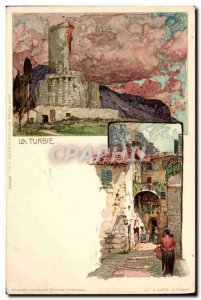 Old Postcard Illustrator La Turbie