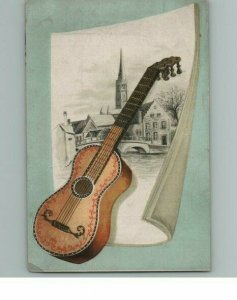 1895 Woolson Spice Card Trade Co Coffee Lion Victorian Toledo Ohio Guitar Bridge 