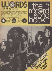 Deep Purple Words Record Song Book Lyrics Photo 1970s Magazine