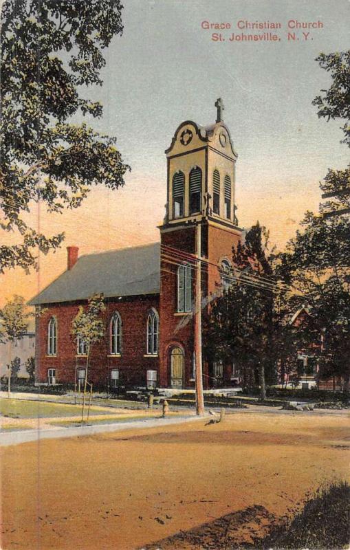 St Johnsville New York Grace Christian Church Antique Postcard K48887 