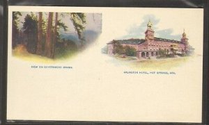 Arlington Hotel Hot Springs Arkansas 1905c postcard