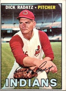 1968 Topps Baseball Card Dick Radatz Cleveland Indians sk3539