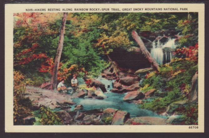 Rainbow Rocky-Spur Trail,Great Smoky Mountains Postcard 