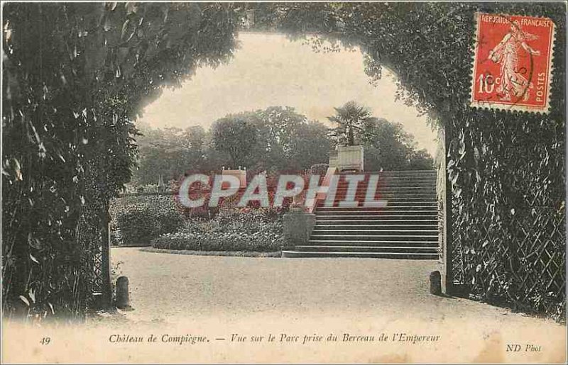 Postcard Old Chateau de Compiegne Park View jack of the Emperor Cradle