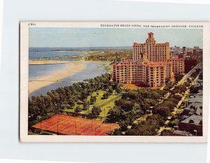 Postcard Edgewater Beach Hotel and Recreation Grounds Chicago Illinois USA